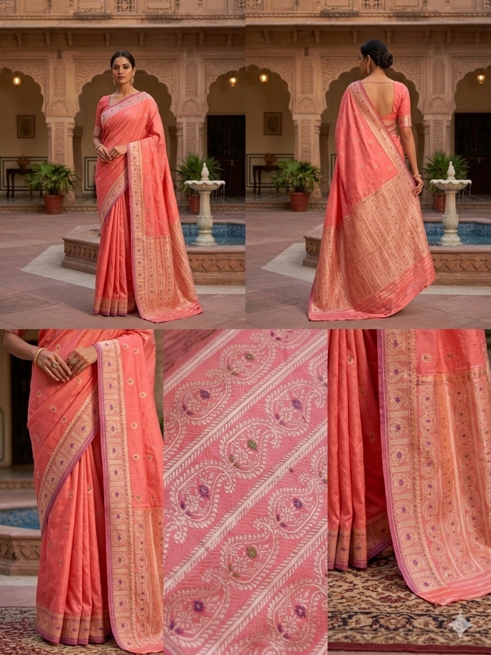 Women Pure Assam Silk Saree Designer Handloom Festive